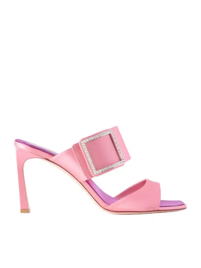 Trompette 85 Crystal-embellished Satin Mules