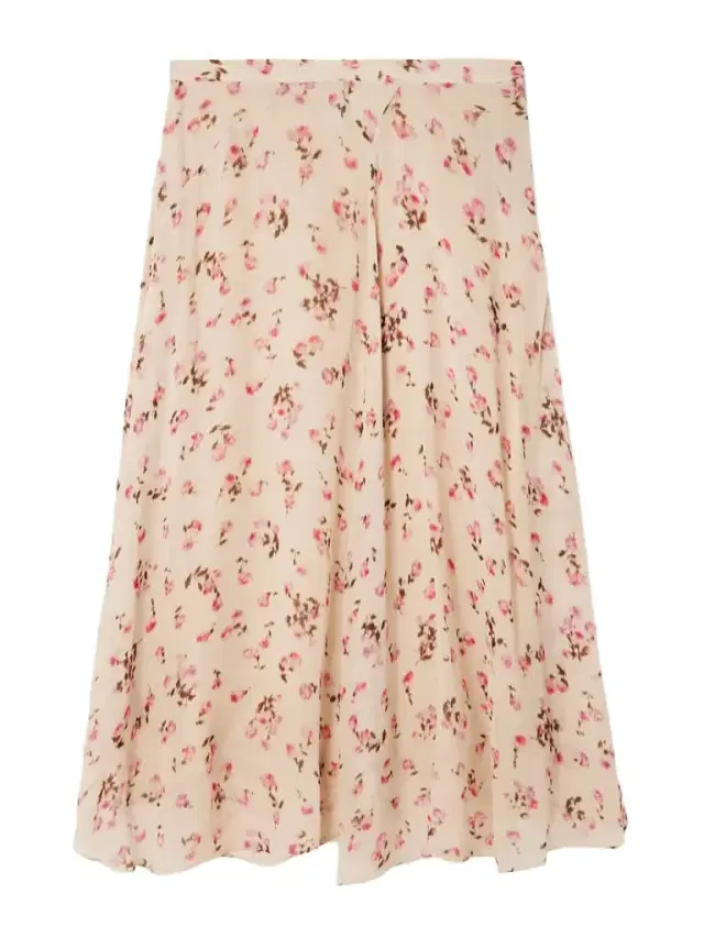 Lycia Asymmetric Floral-print Crepe De Chine Midi Skirt
