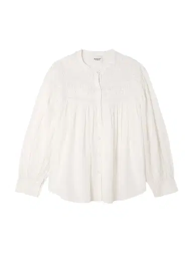 Marant Étoile Plalia Pintucked Cotton-blend Voile Shirt | Thumbnail 1