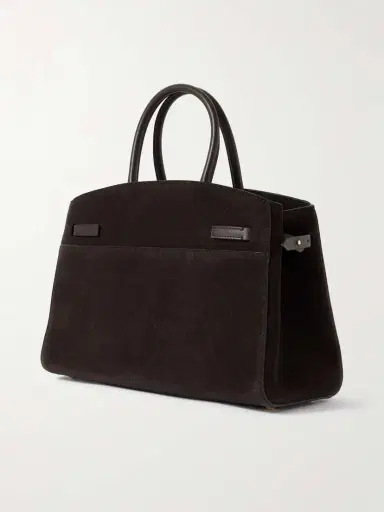 DeMellier The Hudson Midi Leather-trimmed Suede Tote | Thumbnail 3 DeMellier The Hudson Midi Leather-trimmed Suede Tote | Thumbnail 3