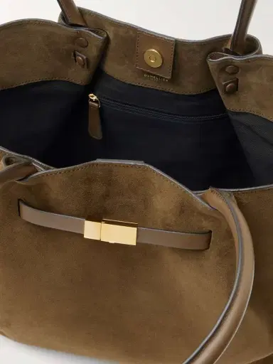 DeMellier The New York Large Leather-trimmed Suede Tote | Thumbnail 5 DeMellier The New York Large Leather-trimmed Suede Tote | Thumbnail 5
