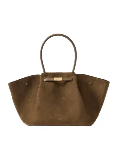 DeMellier The New York Large Leather-trimmed Suede Tote | Thumbnail 1 DeMellier The New York Large Leather-trimmed Suede Tote | Thumbnail 1
