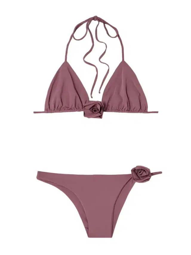 Chipi Appliquéd Triangle Bikini