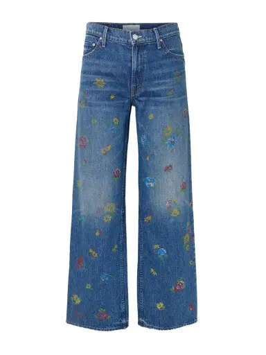 Mother The Rerun Zip Sneak Floral-print High-rise Wide-leg Jeans | Thumbnail 1 Mother The Rerun Zip Sneak Floral-print High-rise Wide-leg Jeans | Thumbnail 1