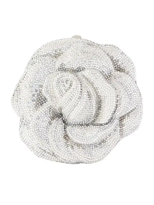 Rose Desiree Crystal-embellished Silver-tone Clutch