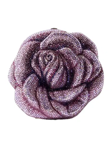 Judith Leiber Couture Rose Melody Crystal-embellished Silver-tone Clutch | Thumbnail 1 Judith Leiber Couture Rose Melody Crystal-embellished Silver-tone Clutch | Thumbnail 1