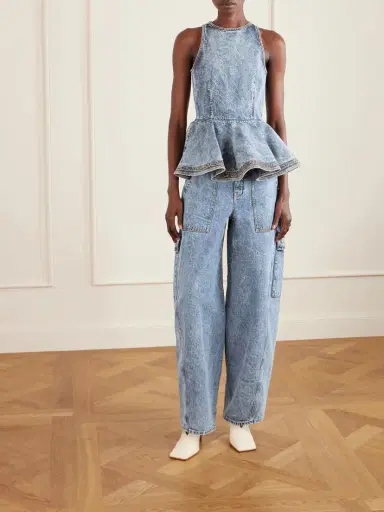 Alaïa Mid-rise Barrel-leg Jeans | Thumbnail 2 Alaïa Mid-rise Barrel-leg Jeans | Thumbnail 2