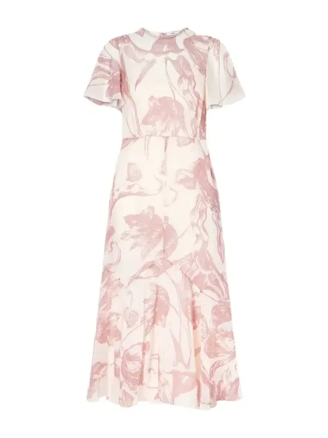 Printed Silk-chiffon Midi Dress