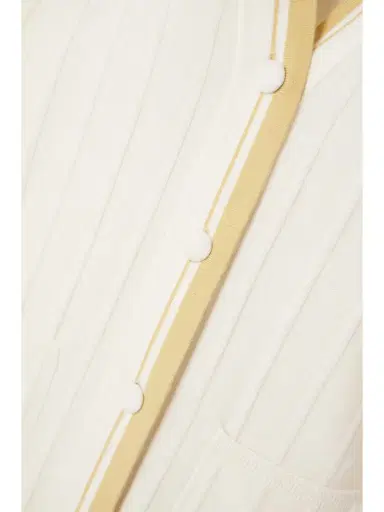 Eres Clubhouse Striped Ribbed Wool And Cashmere-blend Cardigan | Thumbnail 4