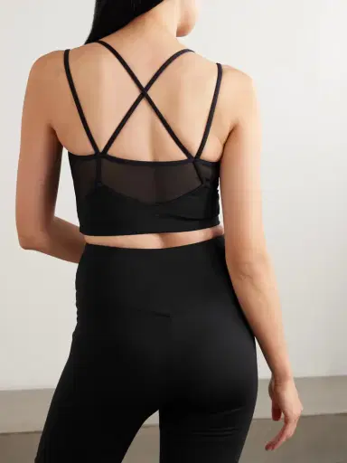 Eres Cooper Layered Tulle-trimmed Stretch-jersey Sports Bra | Thumbnail 3