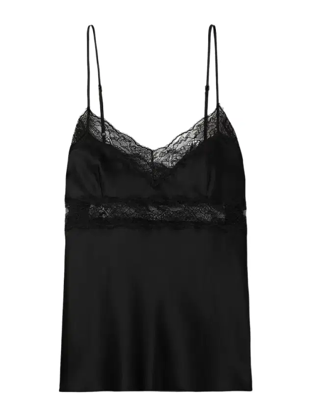 Felicie Lace-trimmed Silk-charmeuse Camisole