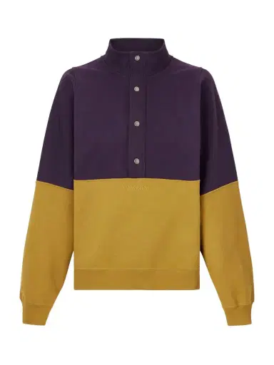 Saint Laurent Embroidered Two-tone Cotton-jersey Sweatshirt | Thumbnail 1