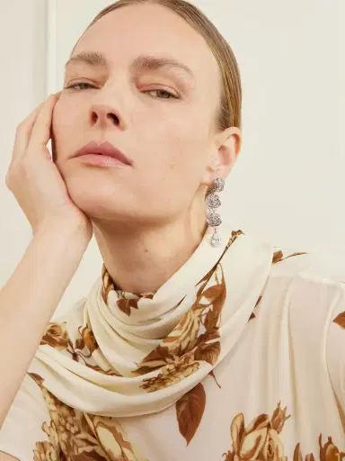 Magda Butrym Rhodium-plated Crystal Earrings | Thumbnail 2 Magda Butrym Rhodium-plated Crystal Earrings | Thumbnail 2