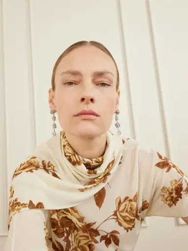 Magda Butrym Rhodium-plated Crystal Earrings | Thumbnail 4 Magda Butrym Rhodium-plated Crystal Earrings | Thumbnail 4