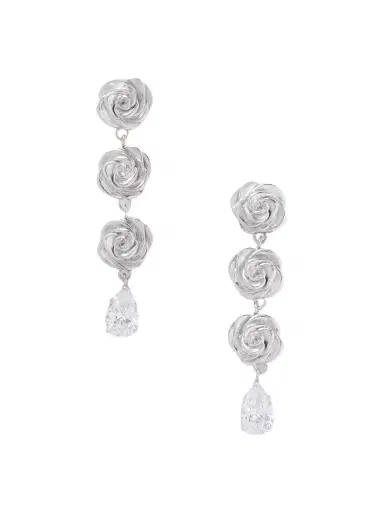 Magda Butrym Rhodium-plated Crystal Earrings | Thumbnail 1 Magda Butrym Rhodium-plated Crystal Earrings | Thumbnail 1