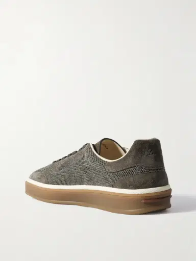 Loro Piana Tennis Walk Suede-trimmed Wool Sneakers | Thumbnail 3 Loro Piana Tennis Walk Suede-trimmed Wool Sneakers | Thumbnail 3