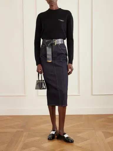 Givenchy Paneled Denim Midi Skirt | Thumbnail 2 Givenchy Paneled Denim Midi Skirt | Thumbnail 2