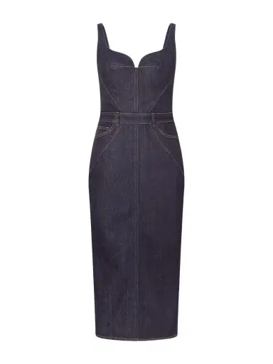 Givenchy Paneled Denim Midi Dress | Thumbnail 1 Givenchy Paneled Denim Midi Dress | Thumbnail 1