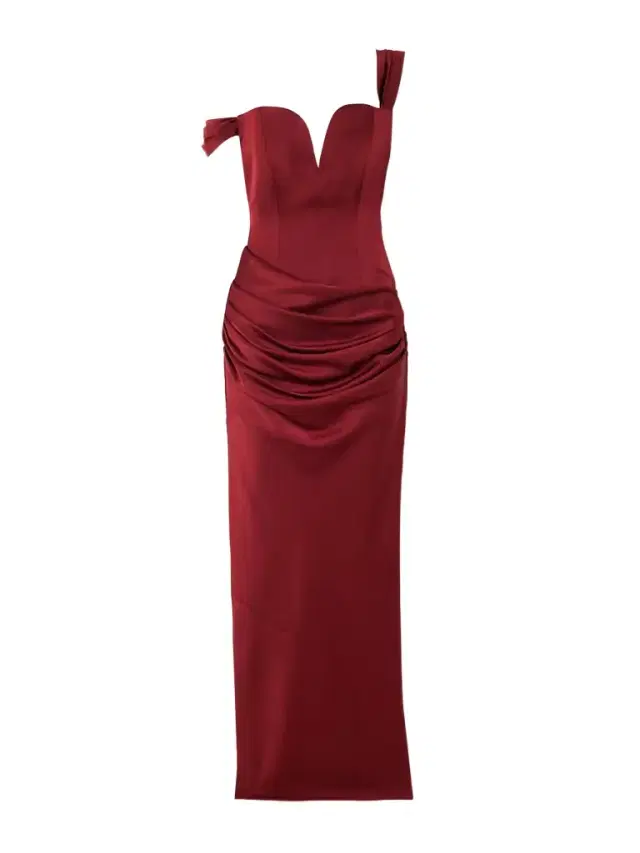 Off-the-shoulder Draped Cady And Satin Gown
