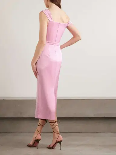 Alex Perry Off-the-shoulder Satin-crepe Midi Dress | Thumbnail 3