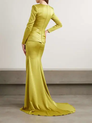 Alex Perry Draped Satin-crepe Gown | Thumbnail 3 Alex Perry Draped Satin-crepe Gown | Thumbnail 3