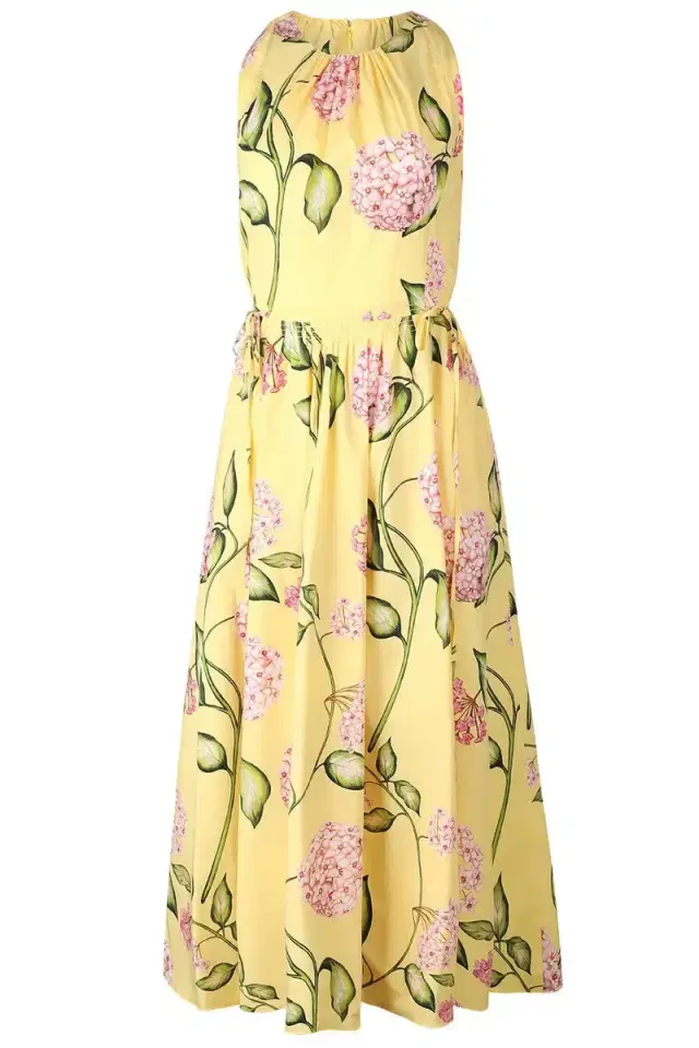 Sleeveless Floral Tie Waist Day Dress