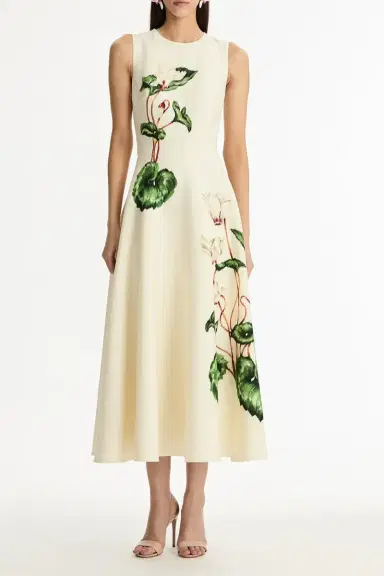 Oscar de la Renta Sleevess Day Dress | Thumbnail 2 Oscar de la Renta Sleevess Day Dress | Thumbnail 2