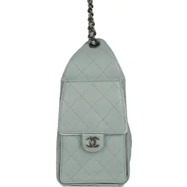 Chanel Chanel Mini 25 Hobo Bag Light Blue Caviar Aged Ruthenium Hardware | Thumbnail 3