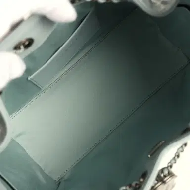 Chanel Chanel Mini 25 Hobo Bag Light Blue Caviar Aged Ruthenium Hardware | Thumbnail 8