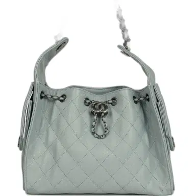 Chanel Chanel Mini 25 Hobo Bag Light Blue Caviar Aged Ruthenium Hardware | Thumbnail 1