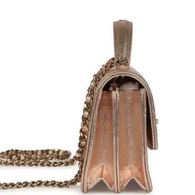 Chanel Chanel Top Handle Wallet On Chain WOC Metallic Copper Shiny Caviar Light Gold Hardware | Thumbnail 3 Chanel Chanel Top Handle Wallet On Chain WOC Metallic Copper Shiny Caviar Light Gold Hardware | Thumbnail 3