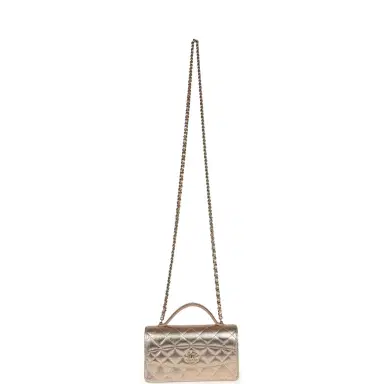 Chanel Chanel Top Handle Wallet On Chain WOC Metallic Copper Shiny Caviar Light Gold Hardware | Thumbnail 7 Chanel Chanel Top Handle Wallet On Chain WOC Metallic Copper Shiny Caviar Light Gold Hardware | Thumbnail 7