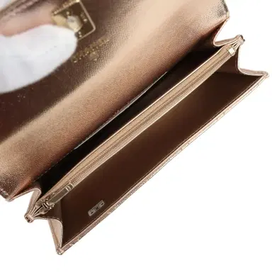 Chanel Chanel Top Handle Wallet On Chain WOC Metallic Copper Shiny Caviar Light Gold Hardware | Thumbnail 8 Chanel Chanel Top Handle Wallet On Chain WOC Metallic Copper Shiny Caviar Light Gold Hardware | Thumbnail 8