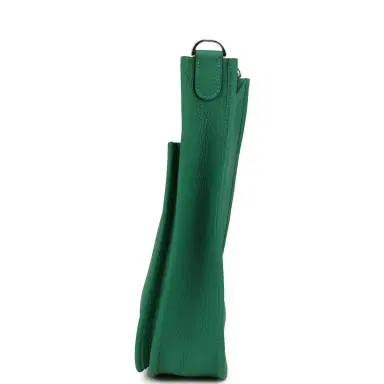 HERMÈS Hermes Evelyne III PM Vert Vertigo Clemence Palladium Hardware | Thumbnail 3 HERMÈS Hermes Evelyne III PM Vert Vertigo Clemence Palladium Hardware | Thumbnail 3