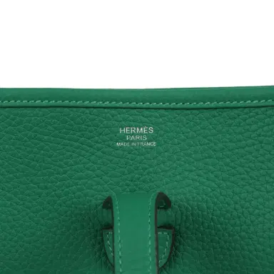 HERMÈS Hermes Evelyne III PM Vert Vertigo Clemence Palladium Hardware | Thumbnail 7 HERMÈS Hermes Evelyne III PM Vert Vertigo Clemence Palladium Hardware | Thumbnail 7