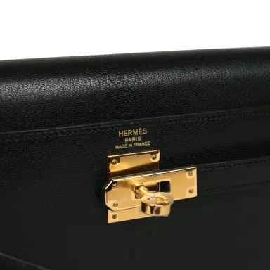 HERMÈS Hermes Kelly Elan Black Chevre Chamkila Gold Hardware | Thumbnail 7 HERMÈS Hermes Kelly Elan Black Chevre Chamkila Gold Hardware | Thumbnail 7