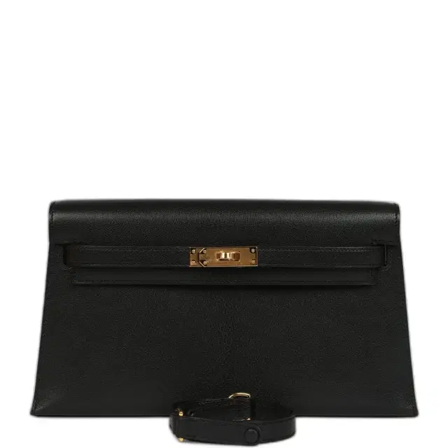 hermes Hermes Kelly Elan Black Chevre Chamkila Gold Hardware