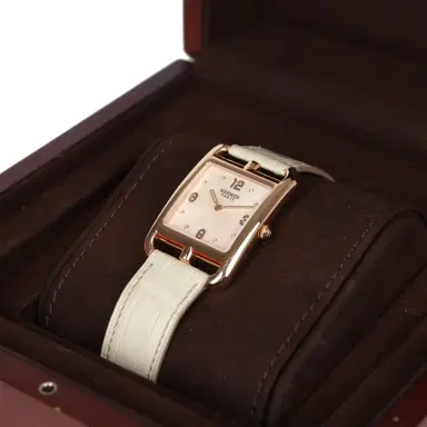 HERMÈS Pre-owned Hermes HSS Special Order Cape Cod Watch Beton Matte Alligator/Rose Gold | Thumbnail 12 HERMÈS Pre-owned Hermes HSS Special Order Cape Cod Watch Beton Matte Alligator/Rose Gold | Thumbnail 12