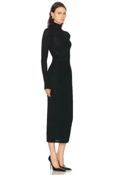 Givenchy Fitted Open Back Lace Dress | Thumbnail 3