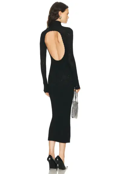 Givenchy Fitted Open Back Lace Dress | Thumbnail 1