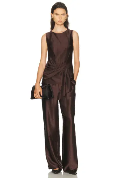 Loulou de Saison Fonda Draped Asymmetric Top | Thumbnail 5