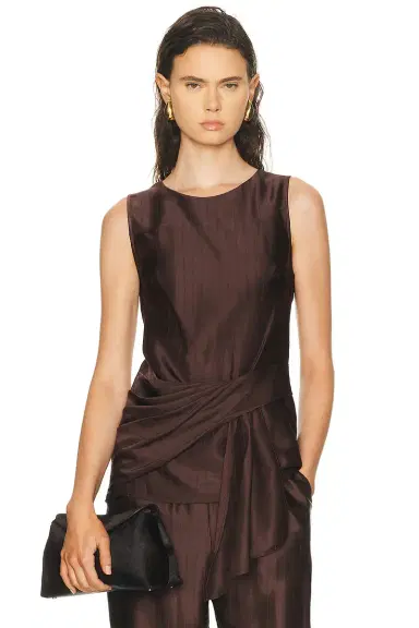 Loulou de Saison Fonda Draped Asymmetric Top | Thumbnail 1