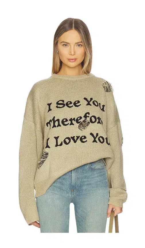 UPRS I See You Jacquard Sweater
