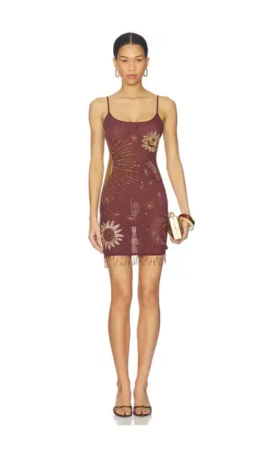 Leslie Amon Mini Beaded Dress | Thumbnail 1