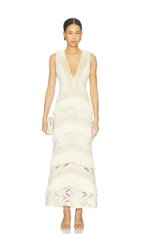 Lycra Mesh Maxi Dress