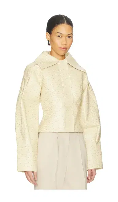 Yellow The Label Olsen Ostrich Jacket | Thumbnail 2 Yellow The Label Olsen Ostrich Jacket | Thumbnail 2