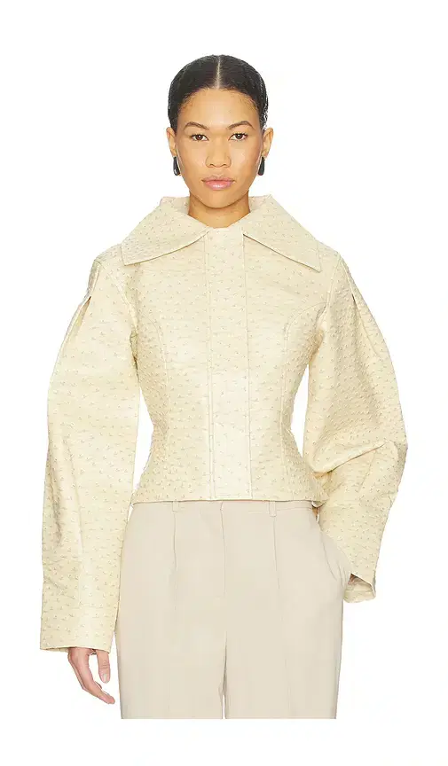 Yellow The Label Olsen Ostrich Jacket