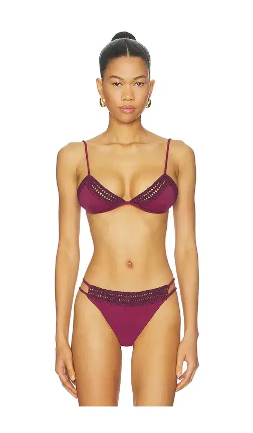 Leslie Amon Garis Trim Bikini Top