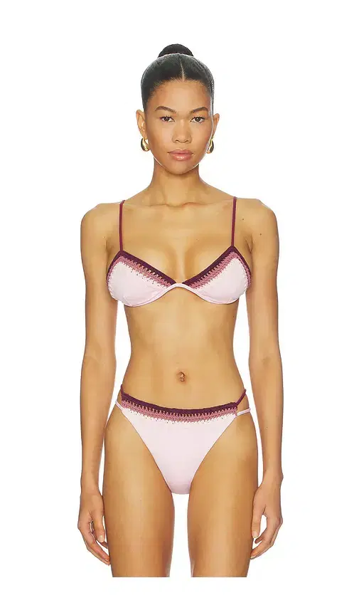 Leslie Amon Garis Trim Bikini Top