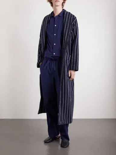 Tekla Belted Striped Organic Cotton-Terry Robe - Men | Thumbnail 2 Tekla Belted Striped Organic Cotton-Terry Robe - Men | Thumbnail 2